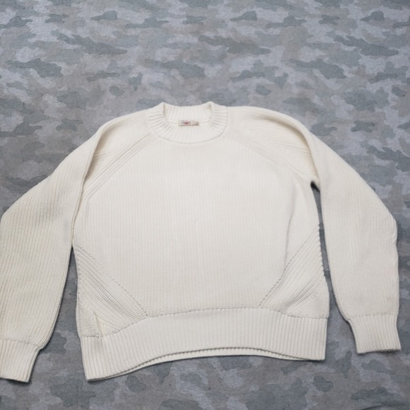 Faherty Sweaters - Faherty Sweater Womens Large Beige Pullover Ribbed Long Sleeve